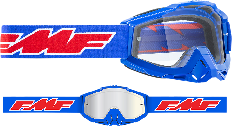 FMF PowerBomb Goggles - Rocket - Blue - Clear F-50036-00002 2601-2973
