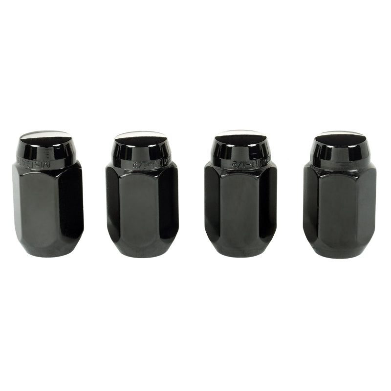 McGard Hex Lug Nut (Cone Seat) 1/2-20 / 13/16 Hex / 1.5in. Length (4-Pack) - Black 64030