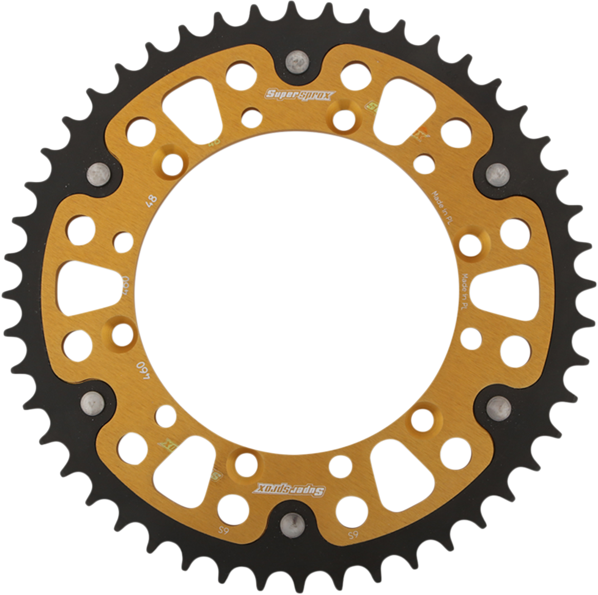 SUPERSPROX Stealth Rear Sprocket - 48 Tooth - Gold - Kawasaki/Suzuki RST-460-48-GLD