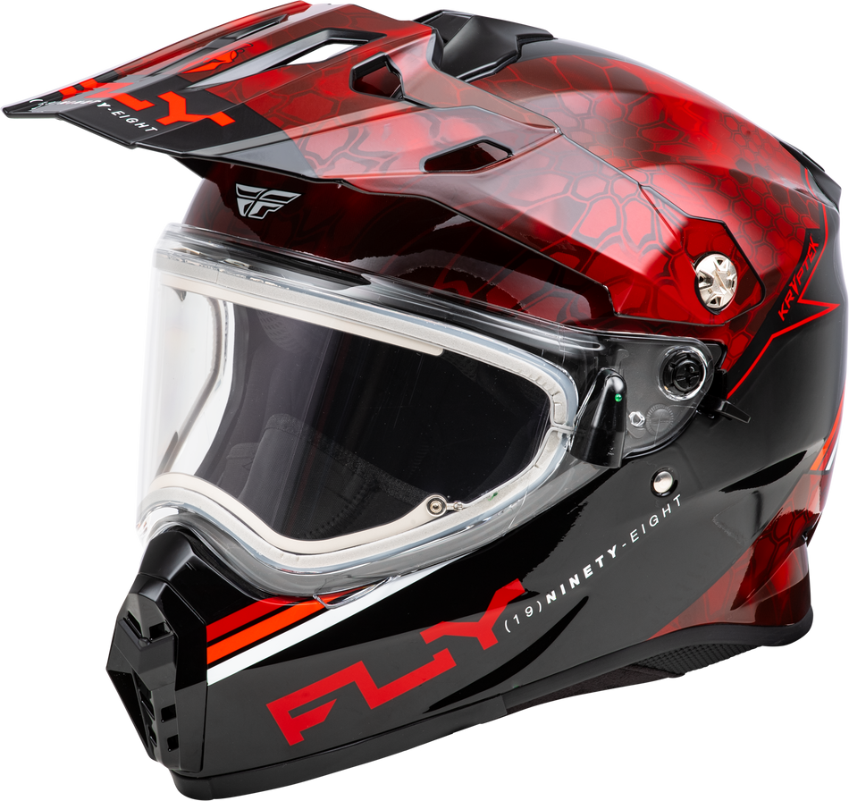 FLY RACING Trekker Cw Conceal Helmet Elec Shld Red/Black 2x 73-313612X