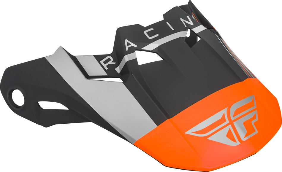 FLY RACING Formula Vector Helmet Visor Matte Orange/Grey/Black Yl-Sm 73-47231S