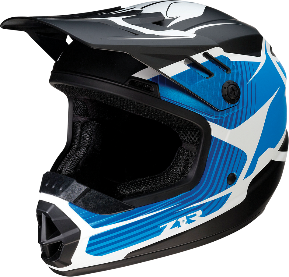 Z1R Youth Rise Helmet - Flame - Blue - Small 0111-1448