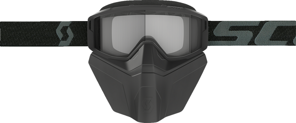 SCOTT Primal Snow Goggles - Safari Facemask - Black - Clear 278608-0001043