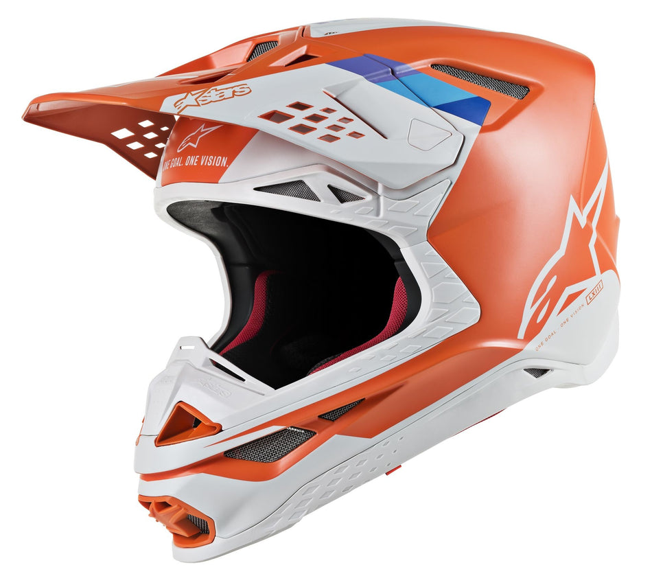 ALPINESTARS S.Tech S-M8 Contact Helmet Orange/Grey Md 8300819-410-MD