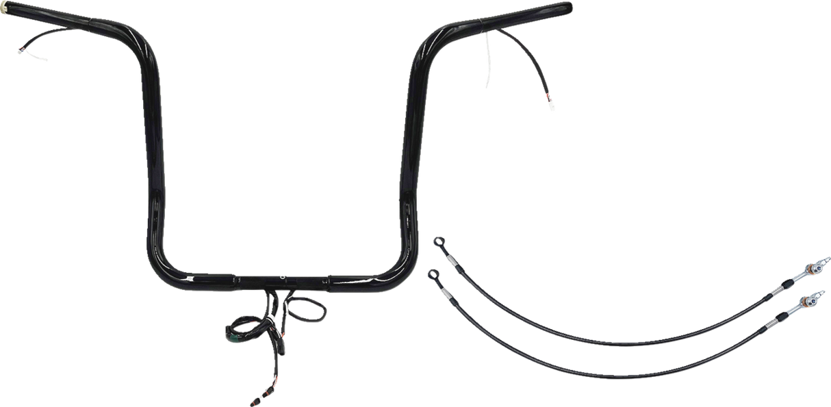 FAT BAGGERS INC. Handlebar Kit - Rounded Top - 16" - Black 901516-B