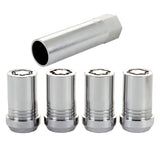 McGard Wheel Lock Nut Set - 4pk. (Tuner / Cone Seat) M14X1.5 / 22mm Hex / 1.648in. Length - Chrome 25115