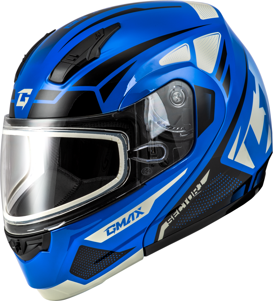 GMAX Md-04s Sector Snow Helmet Blue/Black Lg M2043976