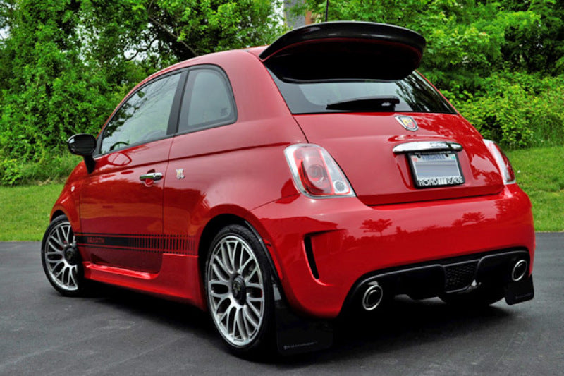 Rally Armor 12-18 Fiat 500 (Pop/Sport/Lounge/Abarth) Black UR Mud Flap w/ Red Logo MF25-UR-BLK/RD