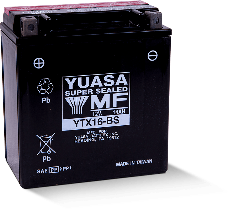 Yuasa YTX16-BS Maintenance Free AGM 12 Volt Battery (Bottle Supplied) YUAM32X6S