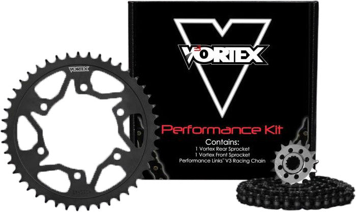 VORTEX Kettenrad/Kettensatz Stl/Stl 14/47t Sil Sx3 520-110l Blk CK6261