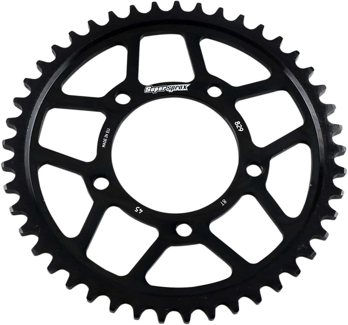 SUPERSPROX Edge Rear Sprocket - Black - 45 Tooth RFA-829-45-BLK