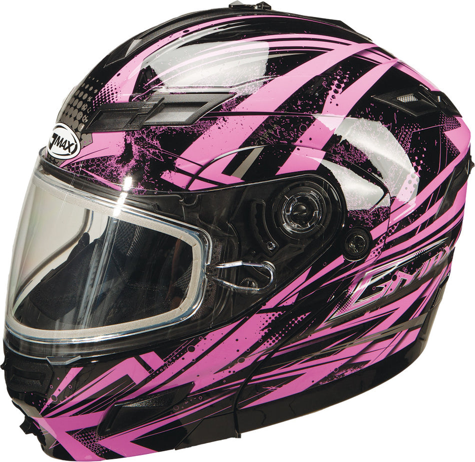 GMAX Gm-54s Modular Helmet Black/Pink/Silver X G2544407 TC-14