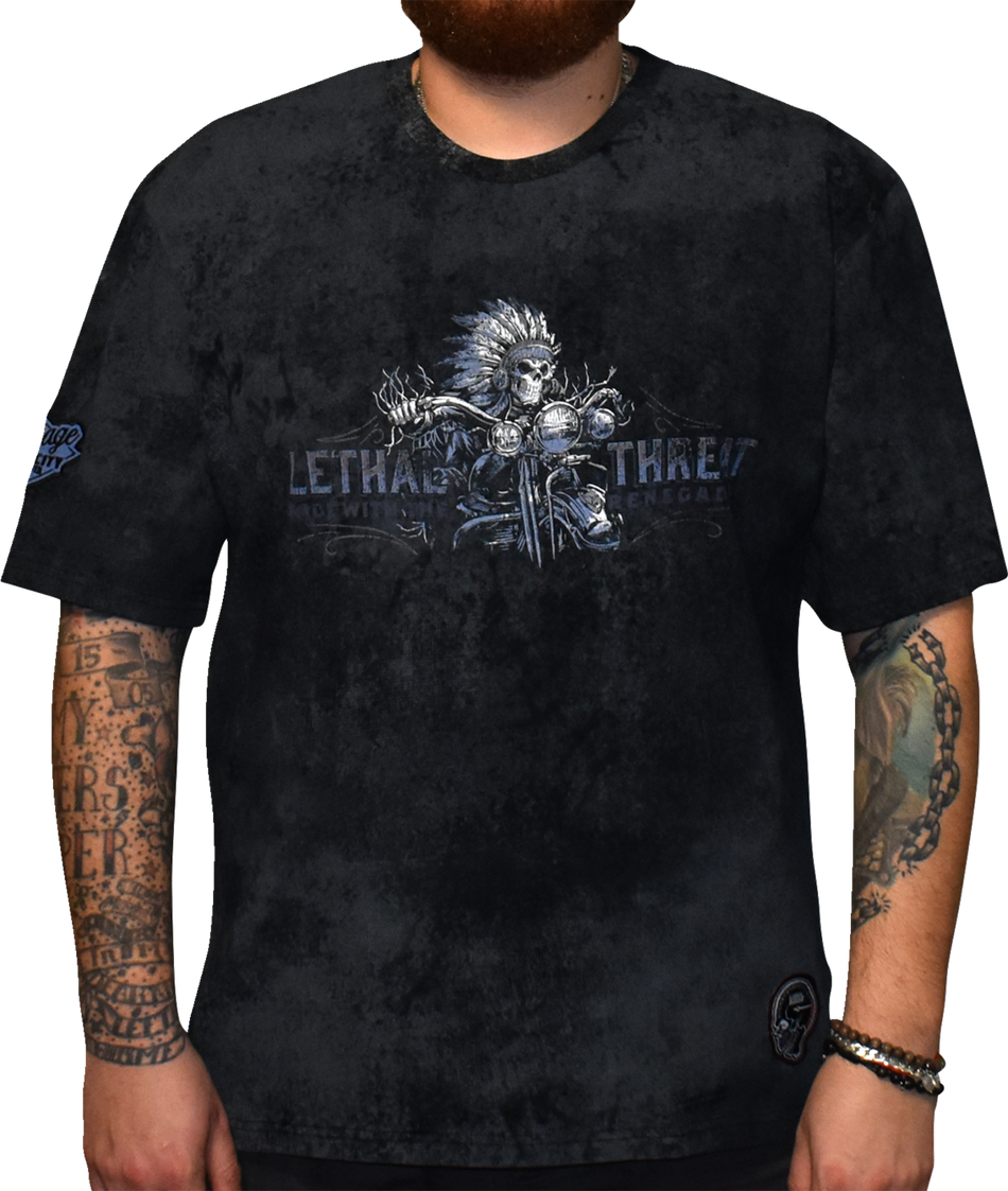 LETHAL THREAT Vintage Velocity Run with the Renegades T-Shirt - Black - Large VV40176L