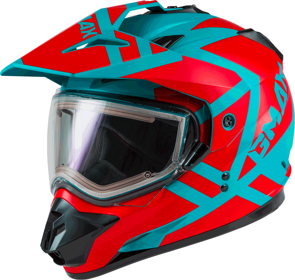 GMAX Gm-11s Trapper Snow Helmet W/ Elec Shield Matte Teal/Org Md G4112265