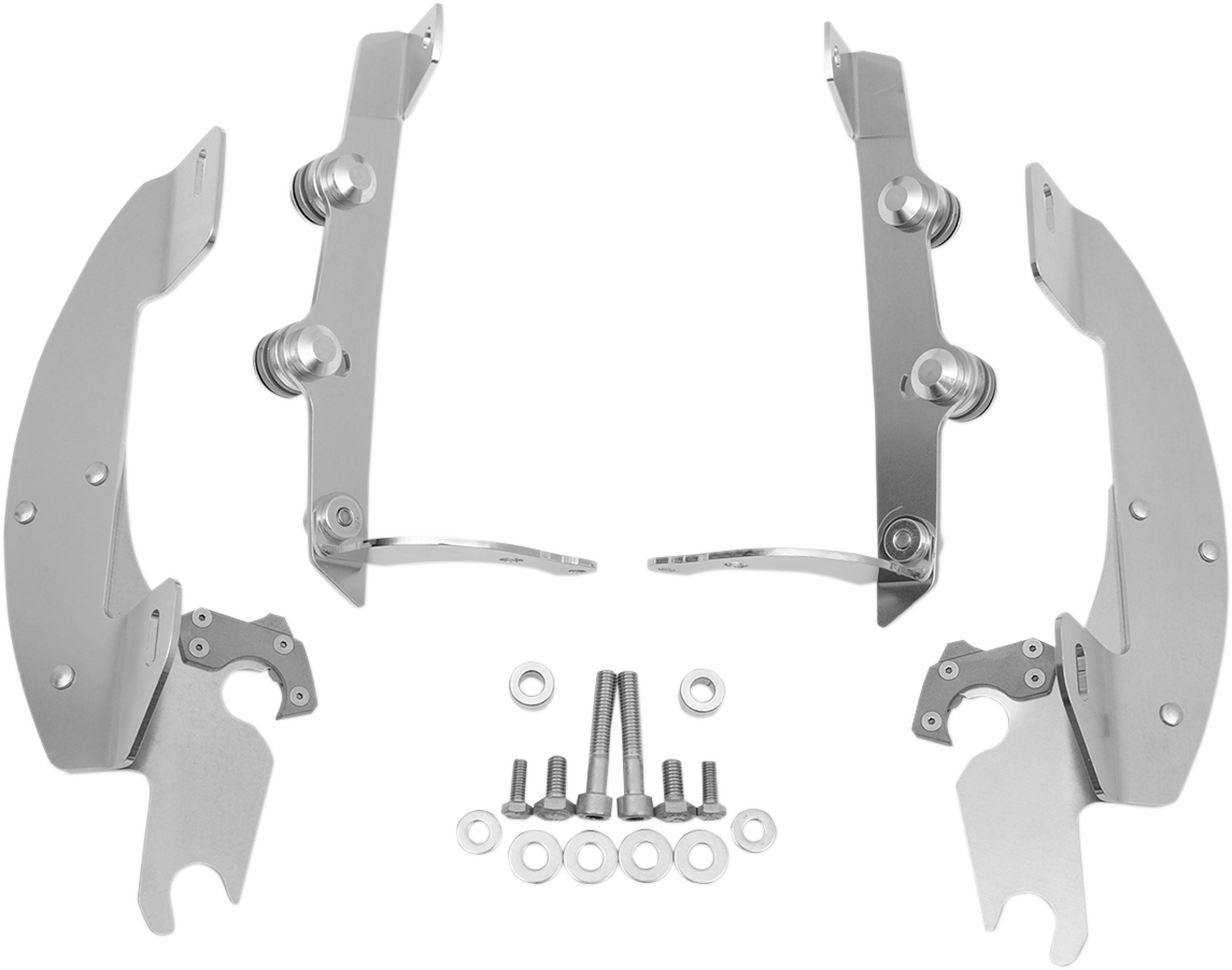 MEMPHIS SHADES Batwing Trigger Lock Mounting Kit - Aero - Polished MEK1908