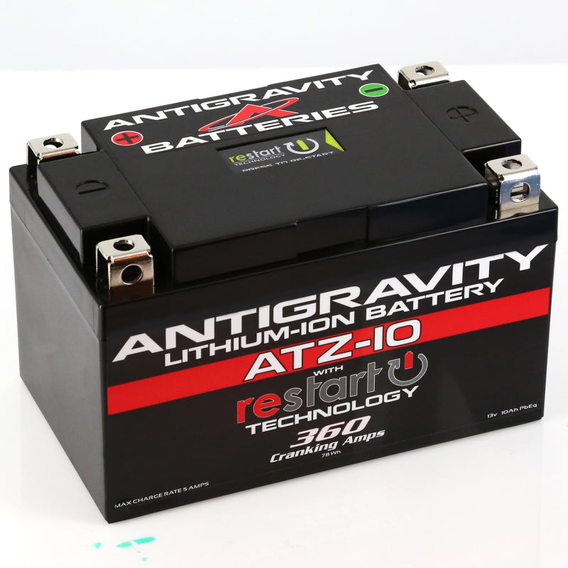 Antigravity YTZ10 Lithium Battery w/Re-Start AG-ATZ10-RS