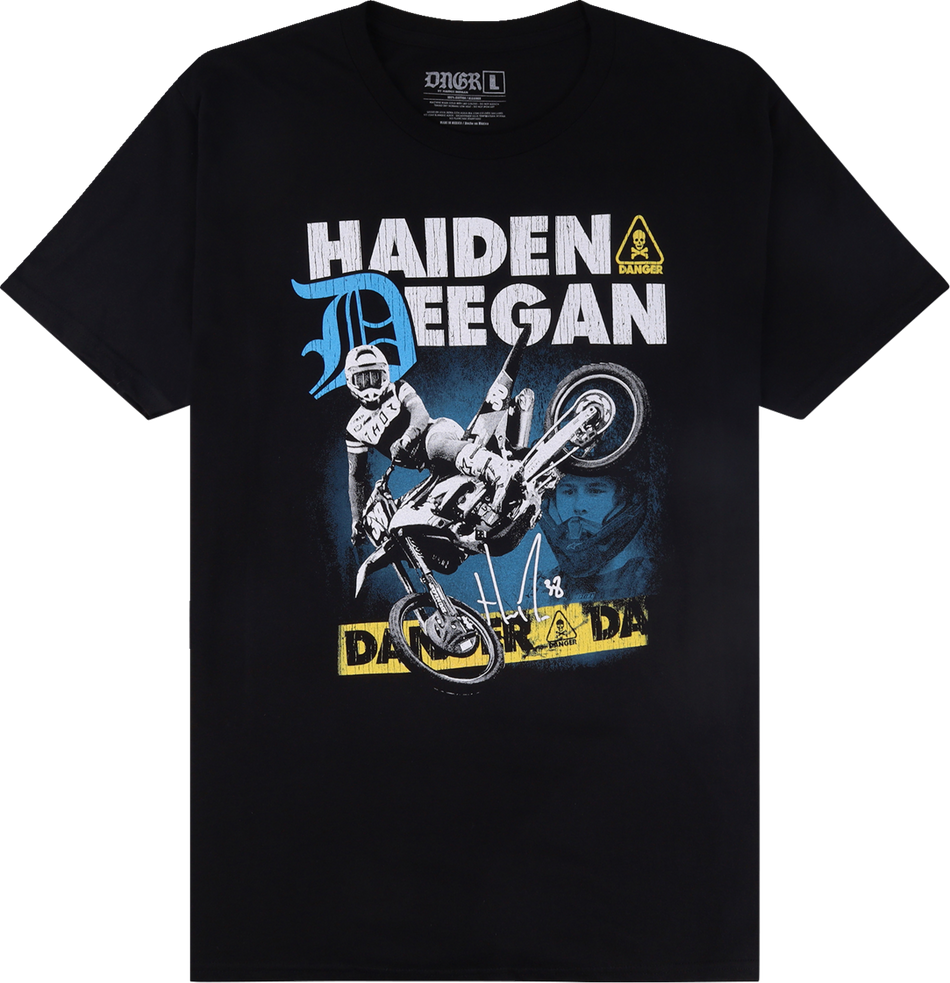 Deegan Apparel Caution T-Shirt - Black - Medium DMTSS3023BLKM
