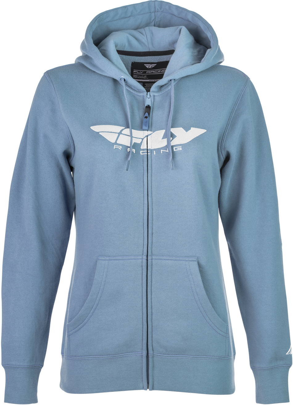 FLY RACING Women's Fly Corporate Zip Up Light Blue Lg 358-0063L