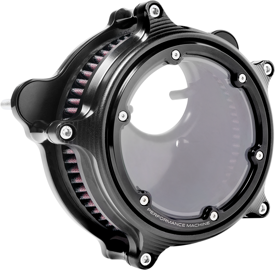 PERFORMANCE MACHINE (PM) Vision Air Cleaner - Black Ops - Touring/Softail 0206-2158-SMB