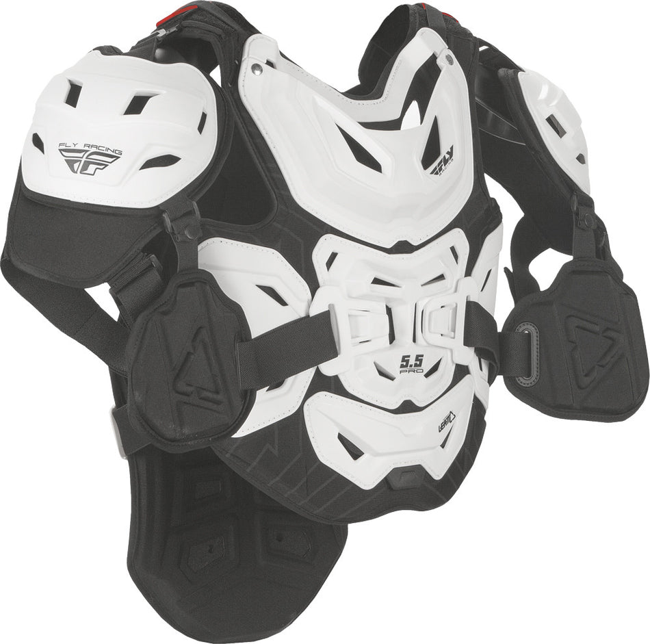 FLY RACING 5.5 Pro Chest Protector (White) 5.5 PRO WHT ADLT.