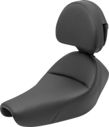 SADDLEMEN Heels Down Solo Seat - With Backrest - Plain - Black 807-11-0041