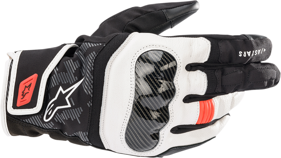 ALPINESTARS SMX Z Drystar® gloves - Black/White/Fluo Red - 3XL 3527421-1231-3X