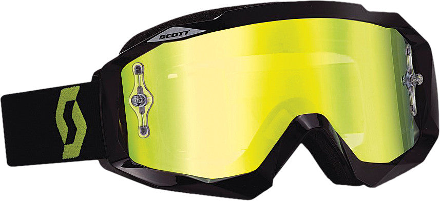 SCOTT Hustle Goggle Black/Green W/Yellow Chrome Lens 238057-1043289