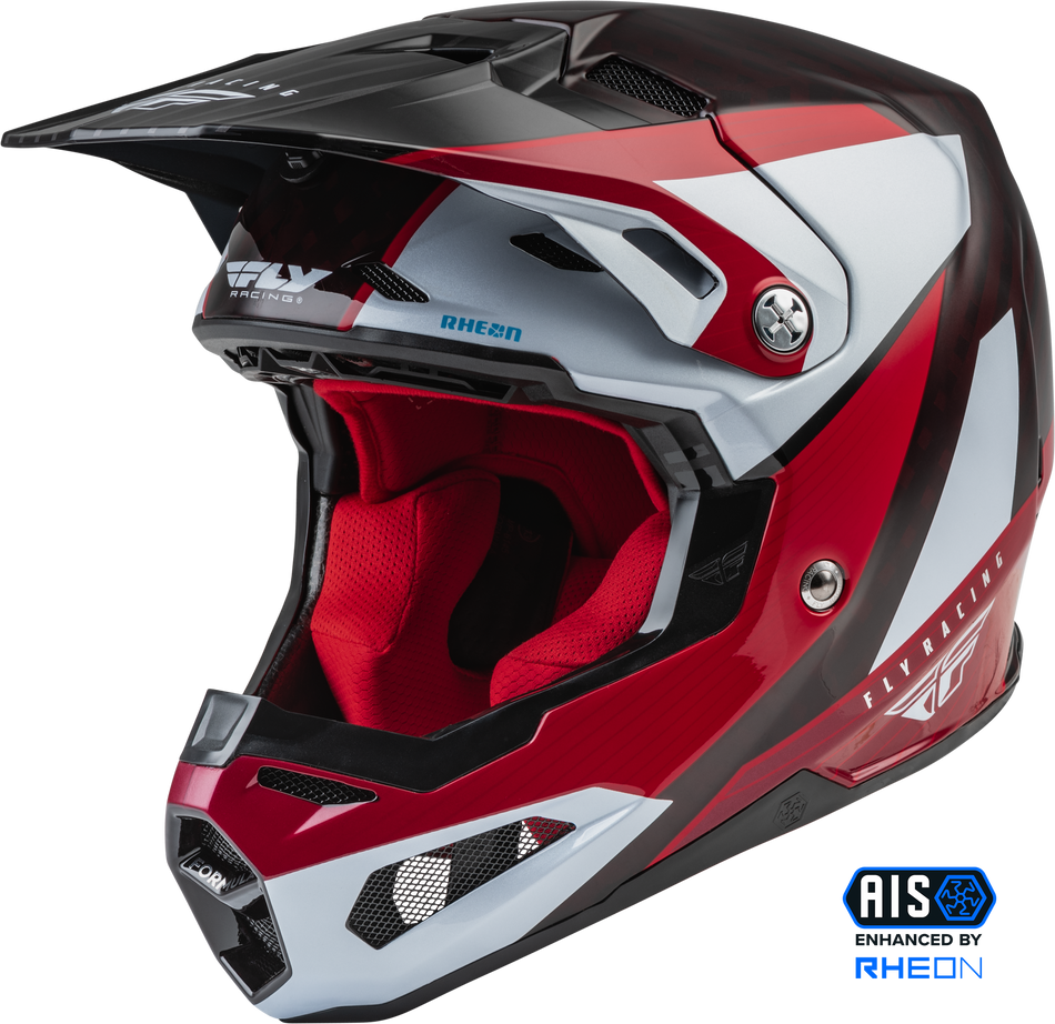 FLY RACING Formula Carbon Prime Helmet Red/White/Red Carbon 2x 73-44322X