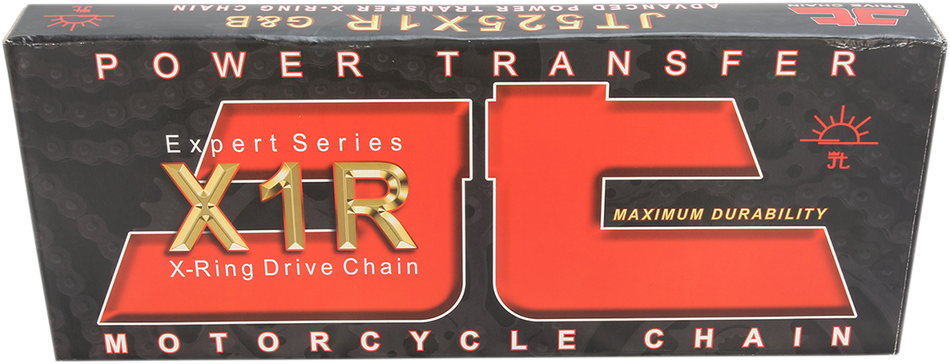 JT CHAINS 525 X1R - Heavy Duty X-Ring Sealed Drive Chain - Nickel - 110 Links JTC525X1RNN110R