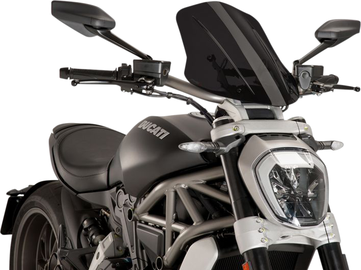 PUIG HI-TECH PARTS New Generation Windscreen - Dark Smoke - Diavel 8922F