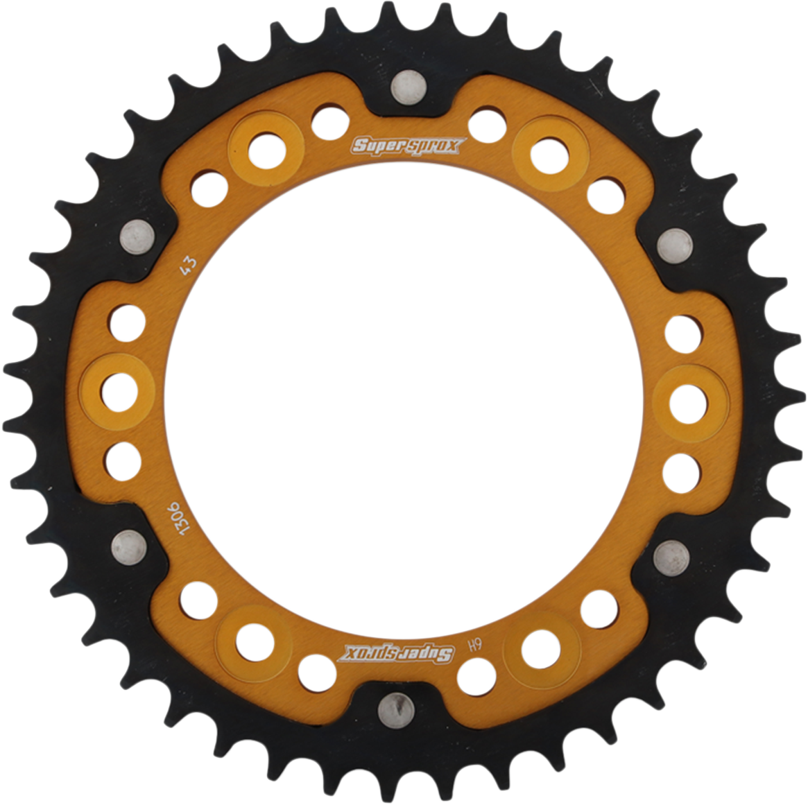 SUPERSPROX Stealth Rear Sprocket - 43 Tooth - Gold - Honda RST-1306-43-GLD