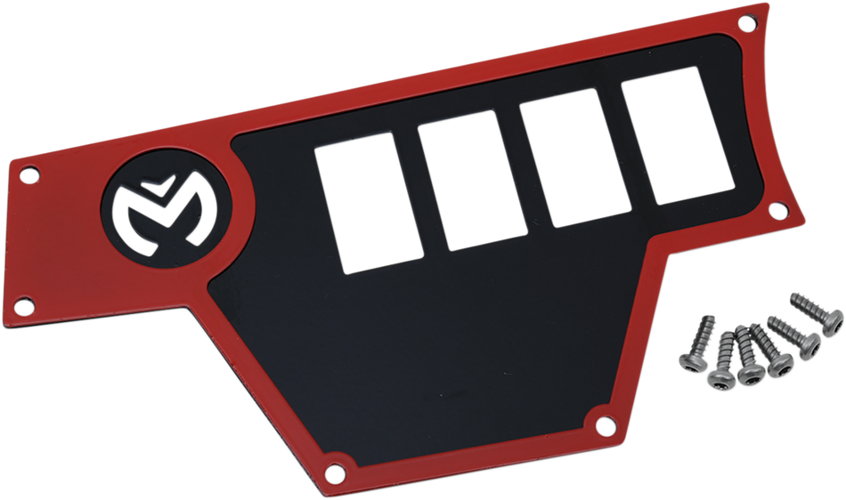 MOOSE UTILITY Dash Plate - Large - Left - Red 100-4363-PU