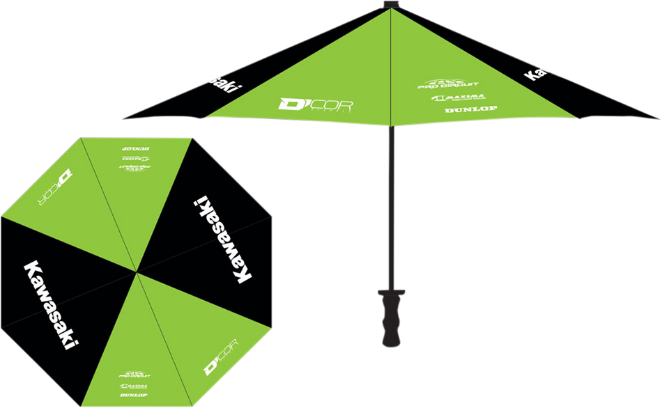 D'COR VISUALS Umbrella - Kawasaki - Green/Black 81-103-1