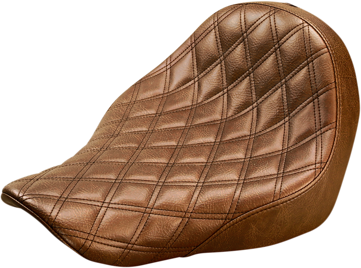 SADDLEMEN Renegade Solo Seat - Lattice Stitched - Brown 818-29-002BLS