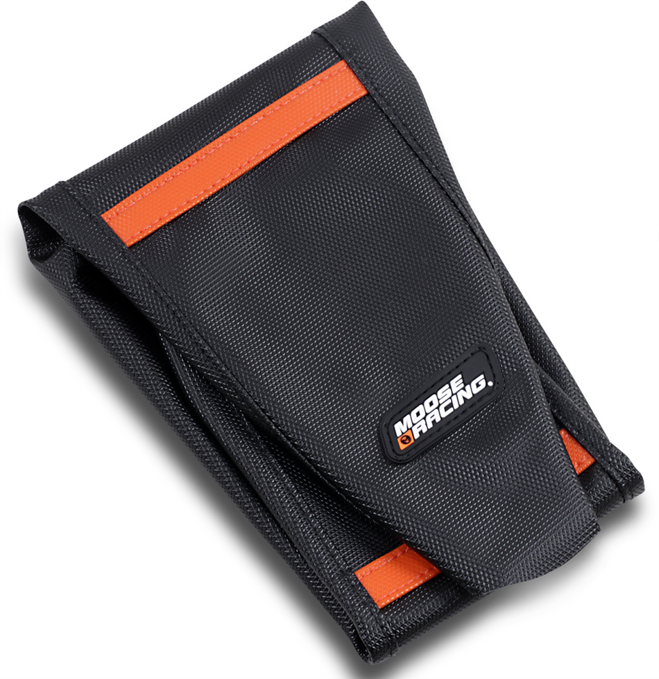 MOOSE RACING Ribbed Seat Cover - Black Cover/Orange Ribs KTM45019-336