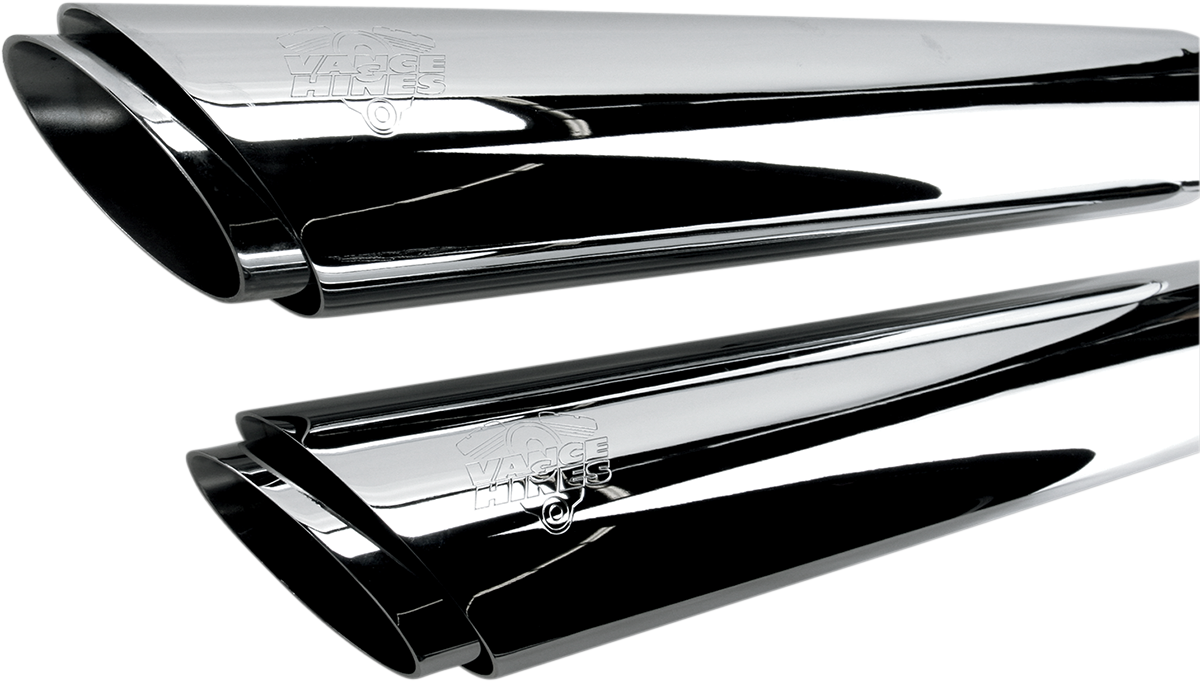 VANCE & HINES Twin Slash Mufflers - Chrome 16841