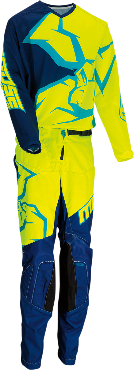 MOOSE RACING Youth Qualifier Pants - Navy/Yellow/Teal - 24 2903-1974