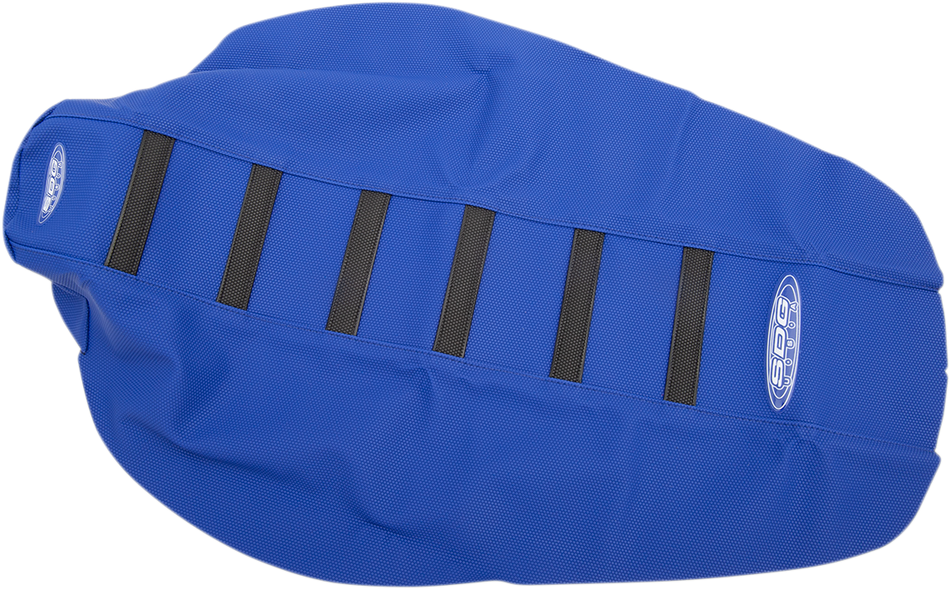 SDG 6-Ribbed Seat Cover - Black Ribs/Blue Top/Blue Sides 95956KBB