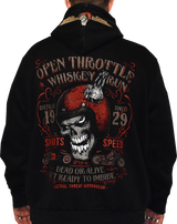 LETHAL THREAT Open Throttle Zip Up Hoodie - Black - Large HD84074L