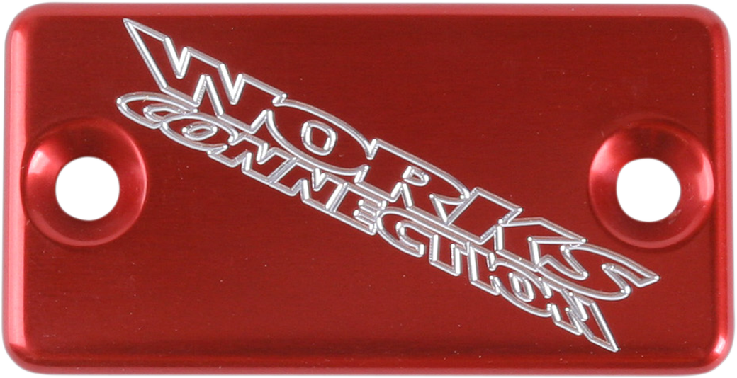 WORKS CONNECTION Brake Cover - Billet - Red 21-025