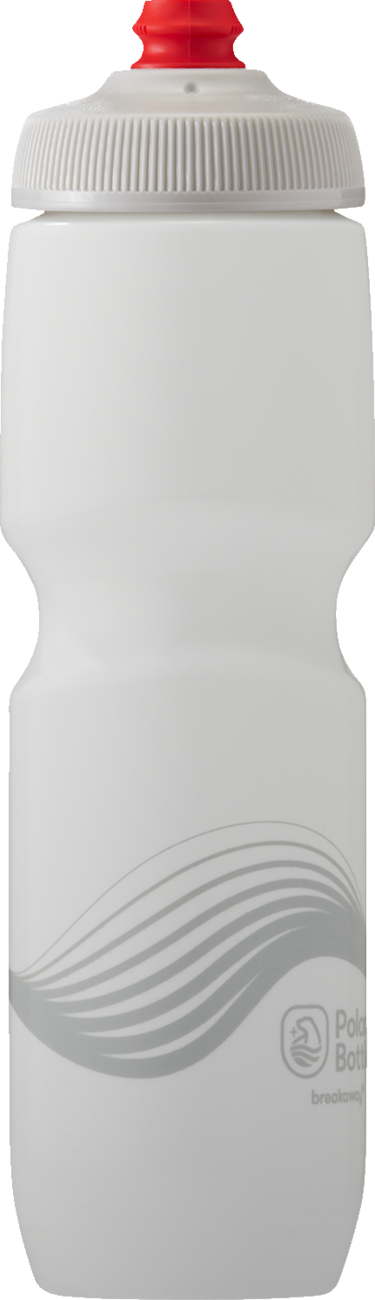 POLAR BOTTLE Breakaway Bottle - Wave - Ivory/Silver - 30 oz. SWB30OZ02