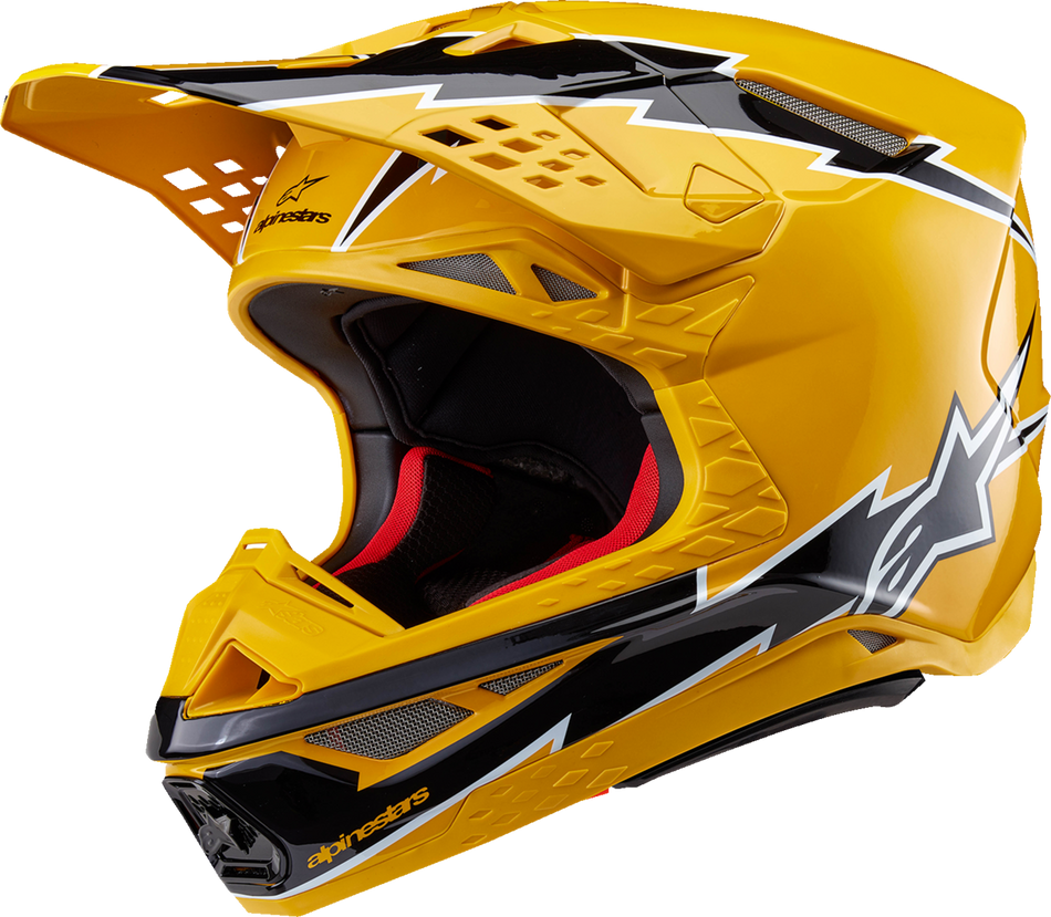 ALPINESTARS Supertech M10 Helmet - Ampress - MIPS® - Gloss Black/Yellow - Medium 8300823-1414-M