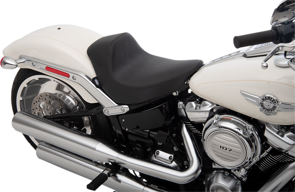 DRAG SPECIALTIES EZ-Solo Seat - Smooth - Solar-Reflective Leather - FLFB/S '18-'22 ACT EZ-ON MOUNT STYLE 0802-1184