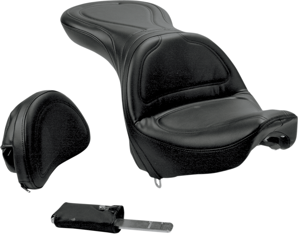 SADDLEMEN Seat - Explorer - With Backrest - Stitched - Black 8852JS