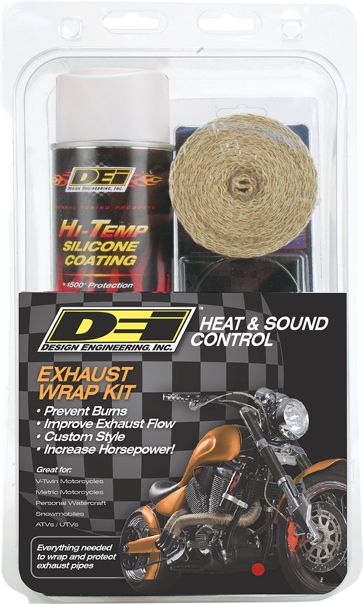DEI Exhaust Wrap Kit - Tan Wrap w/ White HT Silicone™ Coating 901332