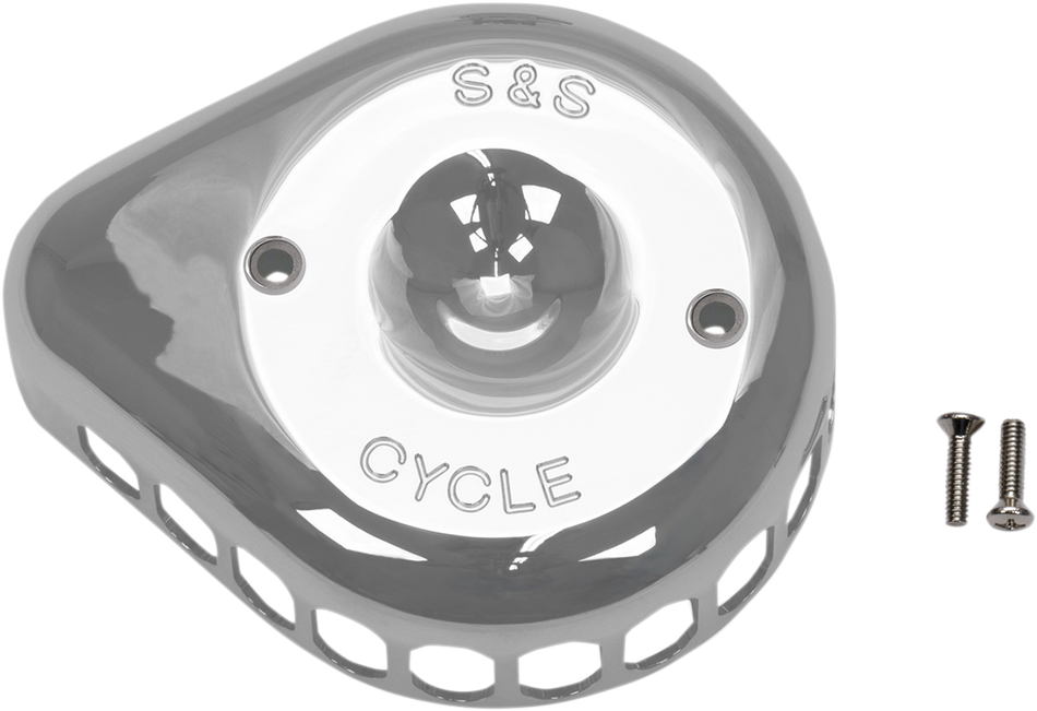 S&amp;S CYCLE Mini cubierta para filtro de aire en forma de lágrima - Cromada 170-0367