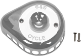 S&S CYCLE Mini Tear-Drop Air Cleaner Cover - Chrome 170-0367