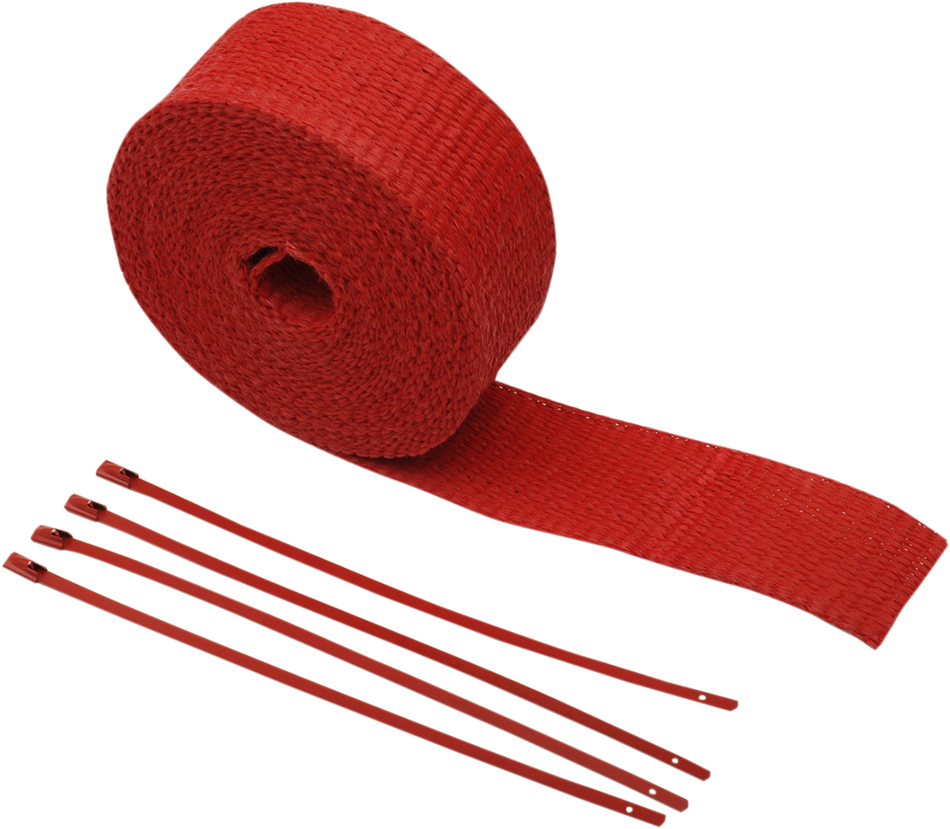 CYCLE PERFORMANCE PROD. Exhaust Wrap - Red - 2x25 CPP/9068R