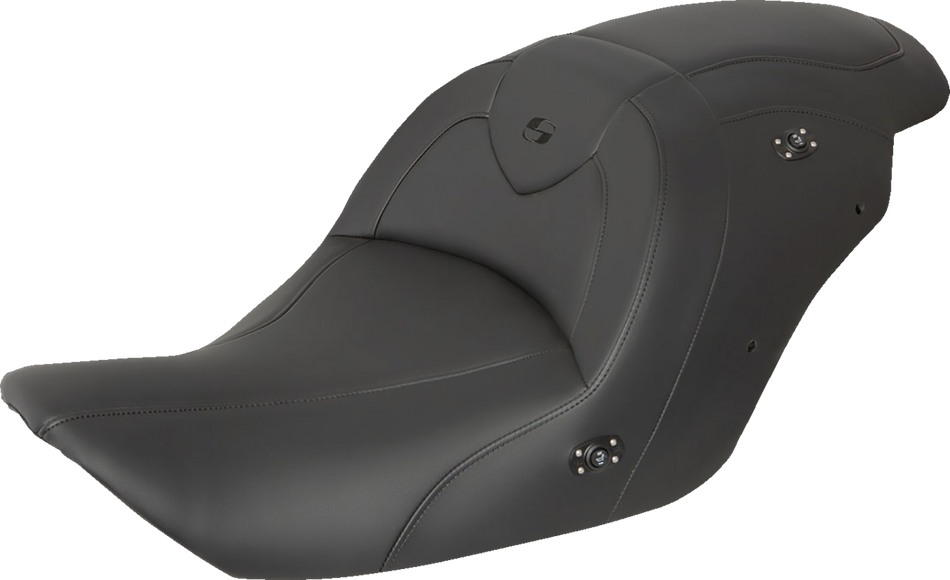 SADDLEMEN Seat - RoadSofa - without Backrest - Black w/ Black Stitching - Heated - GL1800 '14-'17 H23-20-187HCT