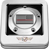 FIGURATI DESIGNS Timing Cover - 5 Hole - American - Red Line - Stainless Steel FD73-TC-5H-SS